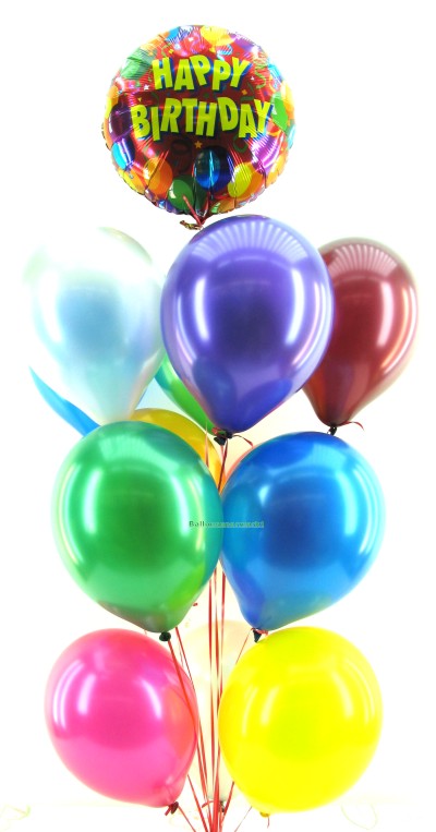 Ballontraube mit Happy Birthday