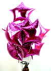 Set Sterne Rosa-Ballondekoration-mit-Folienballons-und-Heliumgas
