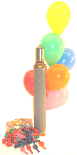Ballons Helium Mini mit bunten Luftballons und Heliumflasche