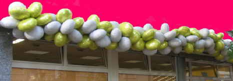 Luftballongirlande Folienballons Gold weiß Ballondekoration