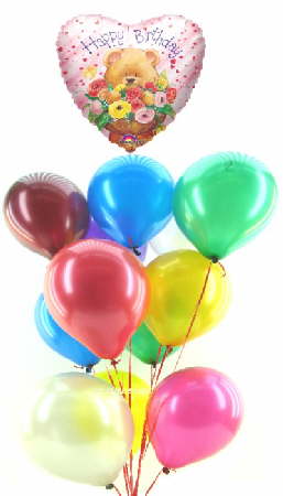 Ballontraube mit Happy Birthday B�rchen