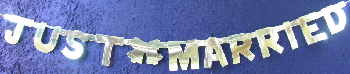 Hochzeitsdekoration Banner Silber
