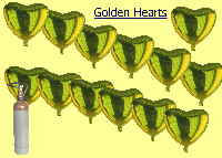Hochzeitsdekoration Golden Hearts BILD  Klein