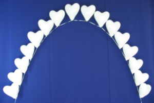 Herzballons Hochzeit Ballonbogen weiss1