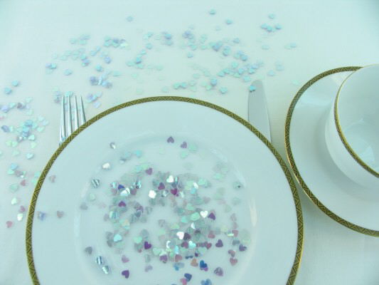 Konfetti “Sparkle Hearts Pearl”