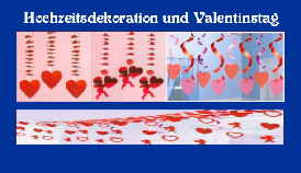 Hochzeitsdeko und Valentinstag