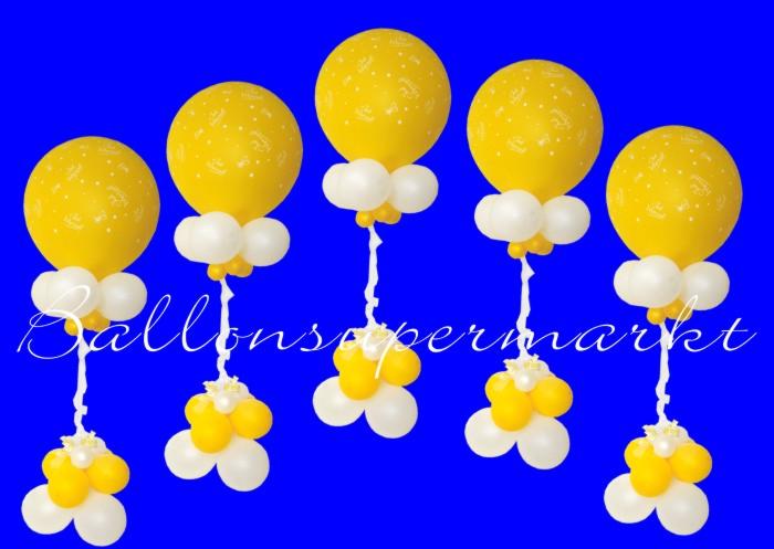 Ballondekoration-Hochzeit mit Just Married Riesenballons