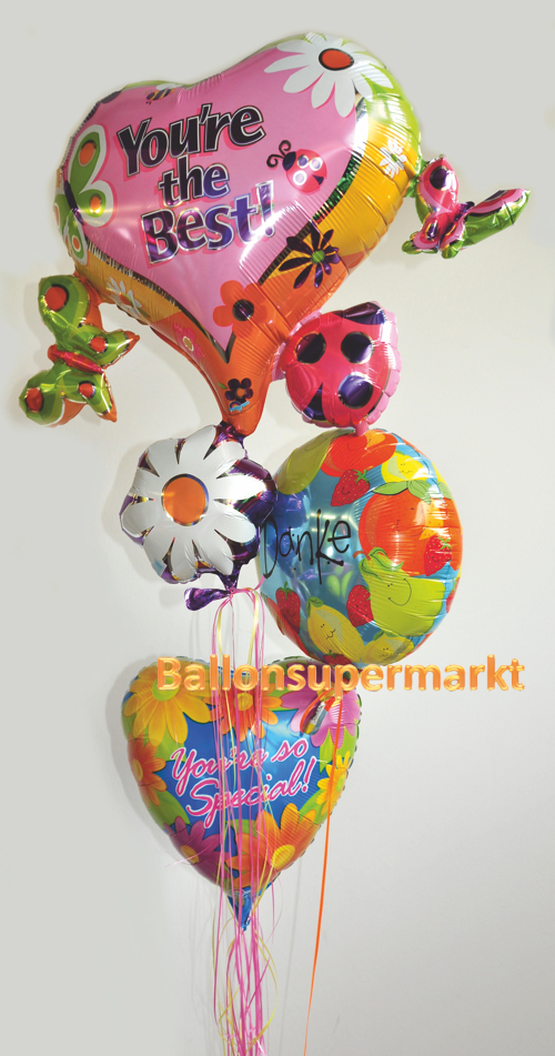 Ballons aus Folie. You are the Best! Danke