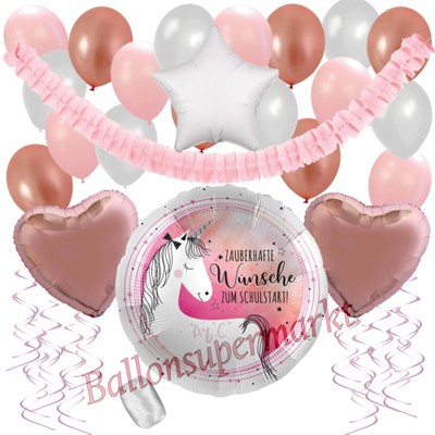 Ballons-und-Dekorations-Set-Einhorn-zum-Schulanfang
