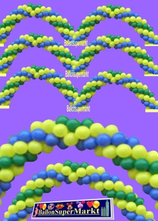 Ballons-Dekoration, Ballondekoration, Dekorationen mit Ballons Ballons-Dekoration