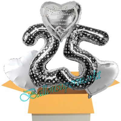 Dekoration Geschenk Silberhochzeit