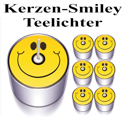 Geburtstagskerzen Smiley Teelichter