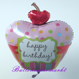 Großer Folienballon zum Geburtstag. Cherry.