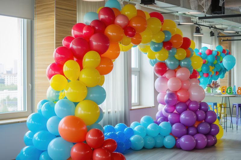Ballondeko mit 30 cm Luftballons