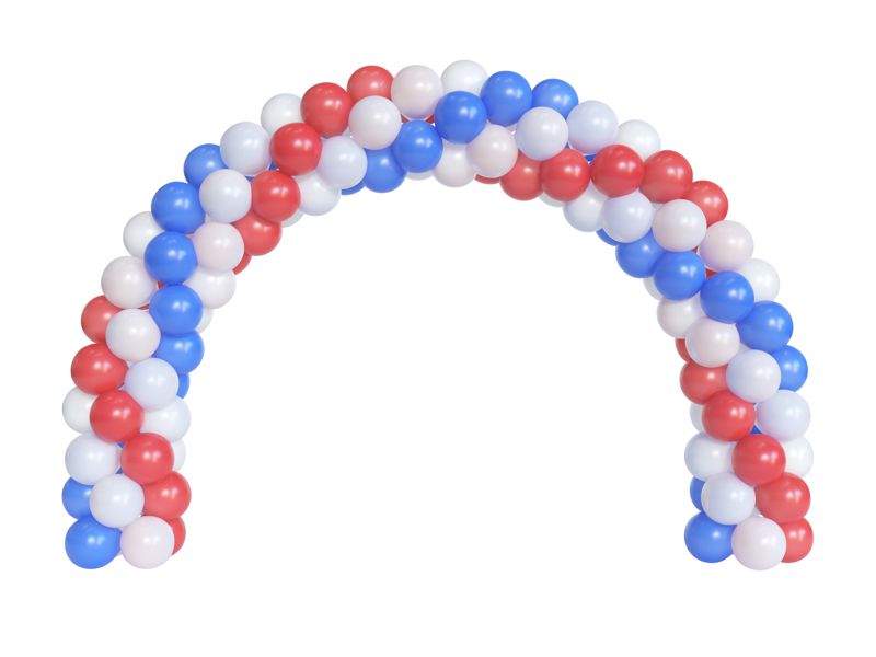 Girlande aus Luftballons in Spiralenoptik
