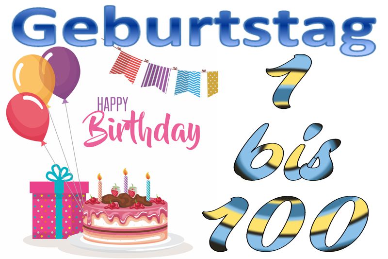 luftballons geburtstag 1 bis 100
