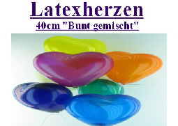 Luftballonherzen 40 cm, Riesen-Herzluftballons, große Herzballons