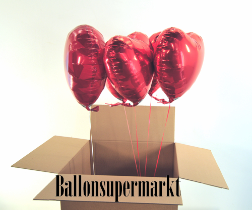 rote herzluftballons mit helium bestellen